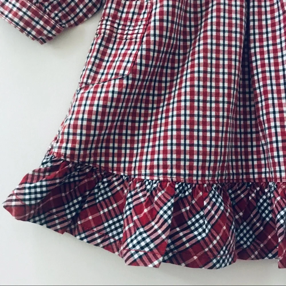 Oshkosh B’gosh Vintage Baby Girl Red Shirt Dress